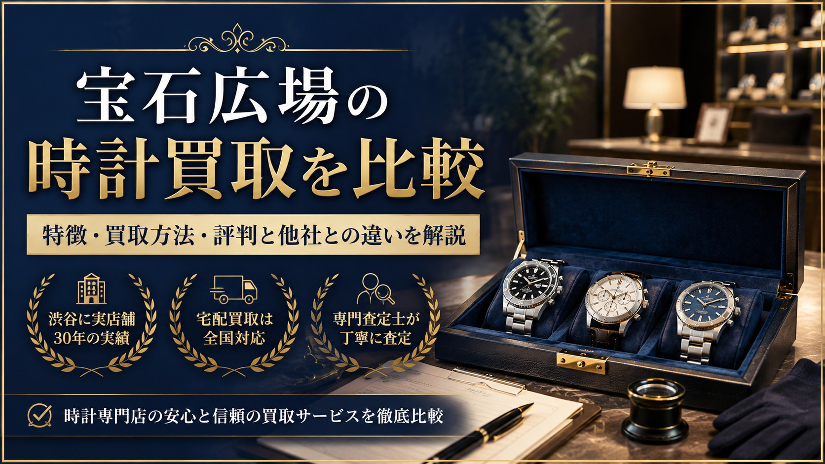 宝石広場の時計買取を徹底比較|特徴・買取方法・評判と他社との違いを解説