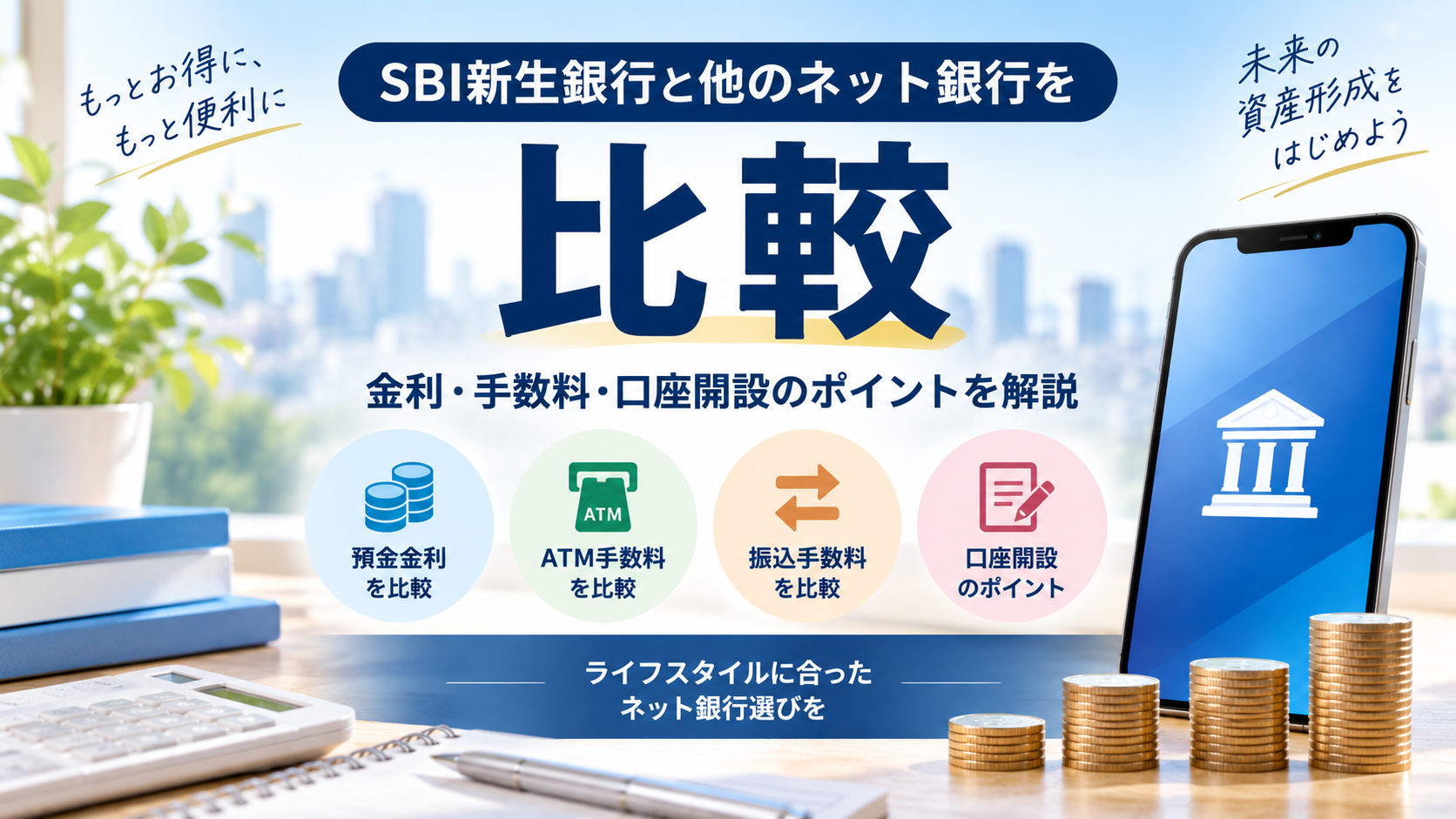 SBI新生銀行と他のネット銀行を比較!金利・手数料・口座開設のポイントを解説