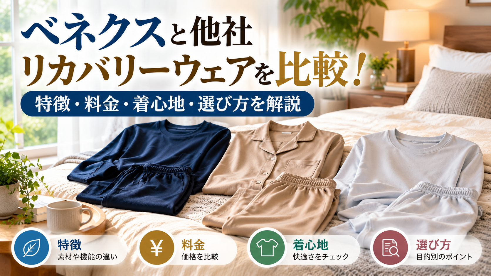 ベネクスと他社リカバリーウェアを比較!特徴・料金・着心地・選び方を解説